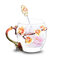 Enamel Glass Orchid Flower Tea Cup Coffee Cup Beer Mug Christmas Gift - #1