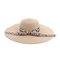 Women Foldable Ribbon Sunscreen Bucket Straw Hat Outdoor Casual Travel Beach Sea Hat - Pink
