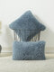 1 PC Plush Solid Decoration In Bedroom Living Room Sofa Cushion Cover Throw Pillow Cover Pillowcase - Blue