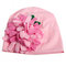 Baby Girl Cute Handmade Flower Hat Soft Cotton Knit Crochet Beanie Cap Headband - Pink 2