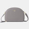 Women Double Zipper 6.5 Inch Phone Bag Crossbody Bag Shoulder Bag - Grey