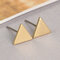 Модный лаконичный квадратный треугольник в горошек Серьги Трехцветный геометрический полый панк Уши Серьги - 10