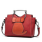 Women Cute Cat Pattern Handbags Large Capacity Leisure Shoulder Bags - Red