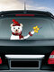 Christmas Snowman Elf Wiper Sticker Removable Rear Windshield Stickers Car Sticker - #13