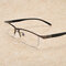 Men Vintage Multi-focus Look Far And Near Multifunctional Metal Reading Glasses - Brown
