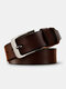 JASSY 105-125cm Men's Retro Business Casual PU Faux Leather Pin Buckle Belt - Dark Brown