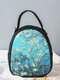 Women Vintage Starry Sky Large Capacity Painting Print Handbag Shoulder Bag - 6