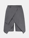 Men Multiple Layer Warrior Armor Cosplay Knee Length Suit Shorts - Grey
