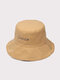 Unisex Double-sided Cotton Lattice Pattern Young Sunshade Bucket Hat - Khaki
