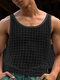 Camiseta sin mangas transparente de malla para hombre - Negro