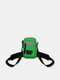 Men Nylon Reflective Design Large Capacity Crossbody Bag Lightweight Phone Bag Shoulder Bag - Green