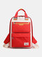 Women Multifunction Splashproof Large Capacity 14 Inch Laptop Bag Backpack - Red 1