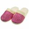 Unisex Letter Indoor Slip On Flat Home Shoes - Pink