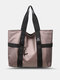 Men Oxford Casual Large Capacity Portable Travel Shoulder Bag Handbag - Pink