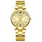 MINI FOCUS Fashion Wristwatch Multicolor Stainless Steel Strap Roman Number Dial Watches for Women - Gold