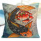 Owl Bird Fish Cotton Velvet Throw Pillow Case Back Waist Cushion Cover Home Sofa Decor - #4