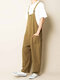Mens 100% Cotton Casual Breathable Integrated Pants - Yellow