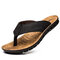 Men Clip Toe Soft Sloe Water Beach Sandals Casual Flip Flops - Black