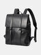 حقيبة ظهر مينيكو جلد صناعي عتيقة كبيرة سعة للرجال ضد للماء حقيبة متينة - أسود