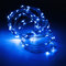 10M 100 LED Solar Powered Copper Wire Fairy String Light for Christmas Party Home Decor - Blue