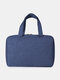 Women Dacron Fabric Casual Large Capacity Storage Bag Waterproof Portable Travel Makeup Bag - Navy