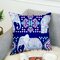 Funda de cojín de impresión de doble cara de elefante de estilo bohemio 3D Funda de almohada de lino de algodón para el hogar  - #9