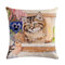 Cute Cat Printing Linen Cushion Cover Colorful Cats Pattern Decorative Throw Pillow Case For Sofa Pillowcase - #11