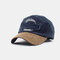 Fashion Baseball Cap Retro Sun Hat Embroidery Hats For Outdoor - Navy