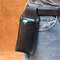 Men EDC Retro Genuine Leather 6.3 Inch Phone Bag - Black
