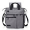 Men Multi-function Nylon Water Resistant Backpack Business Solid Crossbody Bags Outdoor  Handbags - Gray