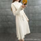Seasonal Dress Female Over-the-knee Sweater Skirt Knit In The Long Paragraph Trumpet Sleeves Big Swing Skirt New Year Skirt - creamy-white