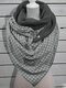 Women Casual All-match Thick Warmth Shawl With Buckle Printed Scarf - Grey