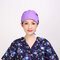 Doctor's Surgical Cap Beauty Strap Solid Color Beautician Hat Scrub Caps - Purple1