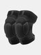 1 Pair Nylon Anti-Collision Sports Knee Support Pad Football Dance Sports Elastic Protection Pads - Black