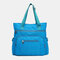Women Nylon Large Capacity Water-Resistant Travel Handbag - Sky Blue