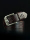 95-115cm Men's PU Solid Color Square Head Alloy Pin Buckle Business Belt - Coffee