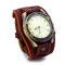Vintage Cow Leather Bracelet Watch Adjustable Rivet Multi-Layer Unisex Quartz Watch - 05