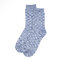 Men's Cotton Solid Warm Socks Casual Breathable Elastic Middle Tube Socks Dress Socks - Blue
