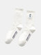 2 paires de chaussettes chaudes en tube moyen anti-dérapant en coton brodé pour femmes - #06
