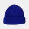 Unisex Solid Color Knitted Wool Hat Skull Caps Beanie hats - Blue