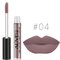 ALIVER Matte Liquid Lipstick Metallic Lip Gloss Cosmetic Waterproof Long Lasting Nude Pigments Lips  - 4#