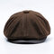 Mens Womens Pure Color Windproof Warm Beret Caps Comfortable Duck Hats Casual Forward Caps - Coffee