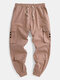 Mens 100% Cotton Utility Drawstring Relaxed Fit Cuffed Cargo Pants - Pink