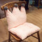 غطاء كرسي وسادة جميل على شكل تاج Soft سجادة وسادة كرسي مريحة - زهري