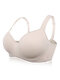 Gather Plunge Seamless Full Coverage Push Up 34DD Bras - Nude
