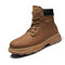 Men Microfiber Leather Non Slip Wearable Brief Casual Work Boots - Brown
