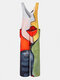 Abstract Portrait Print Strap Pocket V-Neck Sleeveless Loose Cami Jumpsuit - Orange