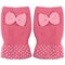 Cute Bowknot Crochet Knitted Fingerless Gloves Thermal Hand Wrist Mittens - Rose Red