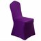 Elegant Solid Color Elastic Stretch Chair Seat Cover Computer Dining Room Hotel Party Decor - Purple