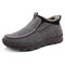 Menico Large Size Men Suede Comfy Warm Plush Lining Ankle Boots - Dark Grey